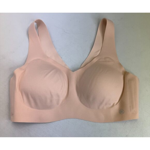 Honeylove SoftForm Bra Medium 36 B/C Sand Nude Beige Wireless V-Neck LWBR0102 - Picture 1 of 5